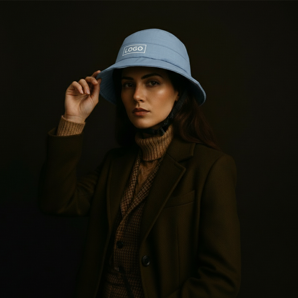 Bucket hat logo logo 2 vierkant